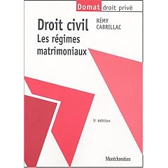Droit civil : Les r�gimes matrimoniaux