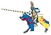 Sporting Goods : Safari Horse With Blue & Yellow Robe