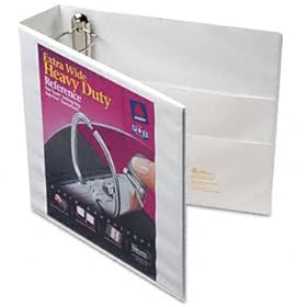 Avery 01320 - Extra-Wide EZD Reference View Binder, 2 Capacity, White-AVE01320