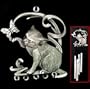 Large Pewter Wind Chime - Cat - Large Wind Chime