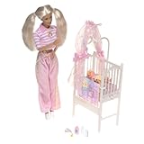 Barbie & Krissy - Bedtime Baby W/ Musical Crib