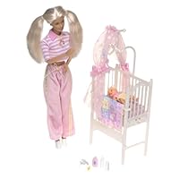 Barbie and Krissy - Bedtime Baby W/ Musical Crib (2000)