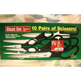 Click here to buy Ronco Showtime 10 Pairs of Scissors by As Seen On TV.