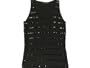 August Silk Sequin Sleeveless Shirt Black Small