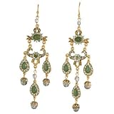 Lee Angel Gold Jade Chandalier Earring