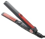 Conair S1CS Professional Straightener with Ceramic Technology Omega Curved Plates, Black and Red