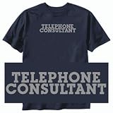 T-SHIRT NAVY BLUE  SIMPLE WORD TELEPHONE CONSULTANT 