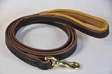 Dean & Tyler Soft Touch Leather Dog Leash - High Quality Leather Form Europe - Solid Brass Snap Hook - Brown - 6 Foot - 3/4