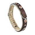 Ferplast 76103058 Lederhalsband f�r Hunde, Giotto BK C 25/49, Breite: 25 mm, L: 45-49 cm, braun mit Applicationen