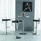 International Design JE23 Moderno Adjustable Bar Stool in Chrome
