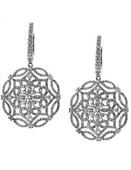 2.35 Ct. 18K White Gold Diamond Dangling Earrings