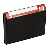 Pendaflex 82011 Poly Expanding File/Velcro Closure, 13-Pocket/Insertable Tabs, Letter, Black