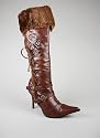Fur Trim Lace-Up Boot
