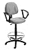 Office Products : Grey Fabric Drafting Stool with High Back and Loop Arms -- B1617-GY