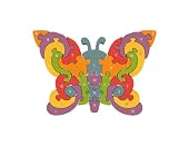BeginAgain Wooden Butterfly Alphabet Puzzle
