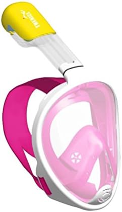 Full Face Free Breathing Design.Seaview 180 Snorkel Mask for Adults and Youth.Anti-fog and Anti-leak Technology. Prevent Gag Reflex with Tubeless Red S/M