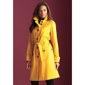 Jessica London Plus Size Button Back Wool Blend Coat