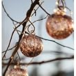 Aurora Glow - Glass Solar String Lights - Purple (Purple) (See Text)