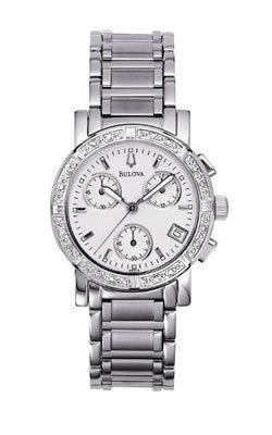 Bulova Women's 96R19 Diamond Chronograph Watch