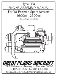Type 1VW Engine Assembly Manual For VW Powered Sport Aircraft 1600cc – 2300cc