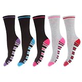 Womens/Ladies Patterned Cotton Rich Casual Socks (Pack of 5)