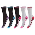 Womens/Ladies Patterned Cotton Rich Casual Socks (Pack of 5)