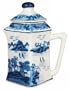Blue Canton Teapot decanter - porcelain