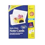SAVE $7.62 - Avery Dennison Matte Coated White Note Cards for Inkjet Printers, 30 4.25" x 5.5" Cards with Envelopes. $14.61