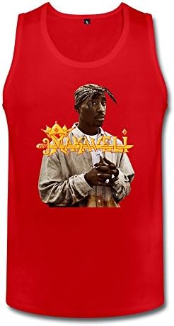 Agongda Men's 2Pac Makaveli Tupac Amaru Shakur VIBE California Love Tank Top XXL Red
