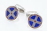 Sterling silver handmade cufflinks with enamel