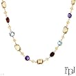 FPJ Terrific Necklace With 71.55ctw Precious Stones - Genuine Amethysts, Citrines, Garnets, Quartz and Topazes Beautifully Crafted in 14K Yellow Gold. Total item weight 19.0g
