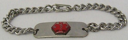 Emerg Alert Medical Alert Emergency ID Bracelet and Wallet Card - "Bee Sting"