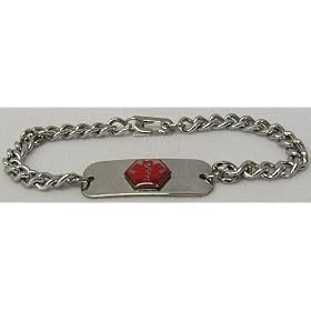 Emerg Alert Medical Alert Emergency ID Bracelet and Wallet Card - "Alzheimer's Disease"