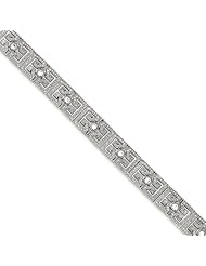 Sterling Silver Vintage Style Cz Bracelet, Best Quality Free Gift Box Satisfaction Guaranteed