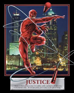 Daredevil Poster Print Inspirational Poster Justice 18 x 24