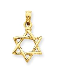 14k Gold Polished Star of David Pendant