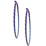 Niobium Braided Hoop Earrings (Hand-crafted)