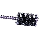 Weiler Round Power Tube Brush, Steel, Round Shank, Single Stem