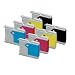 LC970 / LC1000 8 Pack - Set of 8 Compatible Ink Cartridges for Brother DCP-130C DCP-135C DCP-150C DCP-153C DCP-157C DCP-330C DCP-350C DCP-540CN DCP-560CN DCP-750CW DCP-770CW MFC-235C MFC-260C MFC-5860CN MFC660CN MFC-240C MFC-665CW MFC-680CN MFC-845CW MFC-885CW MFC-3360C MFC-440CN MFC-465CN MFC-5460CN FAX 1360 FAX 1460 FAX 1560 (Contains : 2 x LC1000C/LC970C 2 x LC1000M/LC970M 2 x LC1000Y/LC970Y 2 x LC1000BK/LC970BK)
