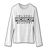 パチンコップ リブクルーネック長袖Tシャツ(ホワイト) M