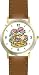 Easter Egg Basket Easter Theme - WATCHBUDDY® DELUXE TWO-TONE THEME WATCH - Arabic Numbers - Brown Leather Strap-Children's Size-Small ( Boy's Size & Girl's Size )