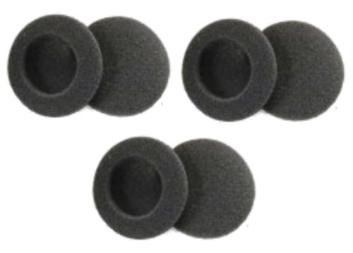 6-pk Replacement 1.25-inch / 30mm Foam Earpad Cover Cushion for Senheiser Koss Sony Philips Headphones Ear Pad