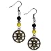 NHL Siskiyou Sports Womens Boston Bruins Fan Bead Dangle Earrings One Size Team Color,black