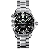Mens Automatic Seamaster Stainless Steel Black Dial by Omega