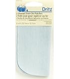 Iron-On Patches 5"X5" 2/Pkg-Stonewash Denim