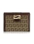 Fendi Brown & Beige Zucchino French Purse Wallet