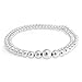 Bling Jewelry Sterling Silver Graduated Bead Ball Necklace