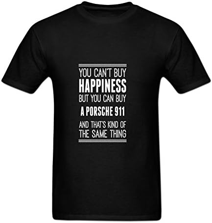 Ningfans Men's Buy a Porsche 911 Happiness Car Lover tshirt M Black