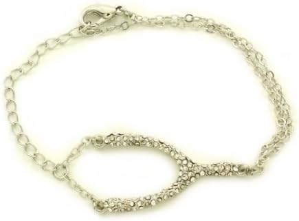 Poshlocket-Prilla Wishbone Bracelet in Silver