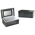 Faux-Croc Jewelry Box - Black